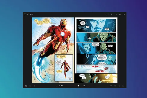 Fast comic reader for CBZ and CBR with single/double/continuous views. Thumbnails from first page. Create CBZ from selected images.