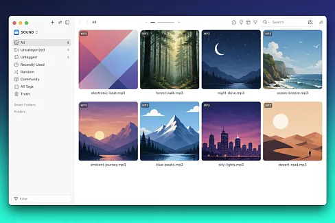 Extract embedded MP3 artwork and use it as thumbnails.