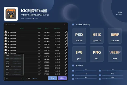 一款高效的专业级别的强大的图片转码工具，支持了大部分的图片格式