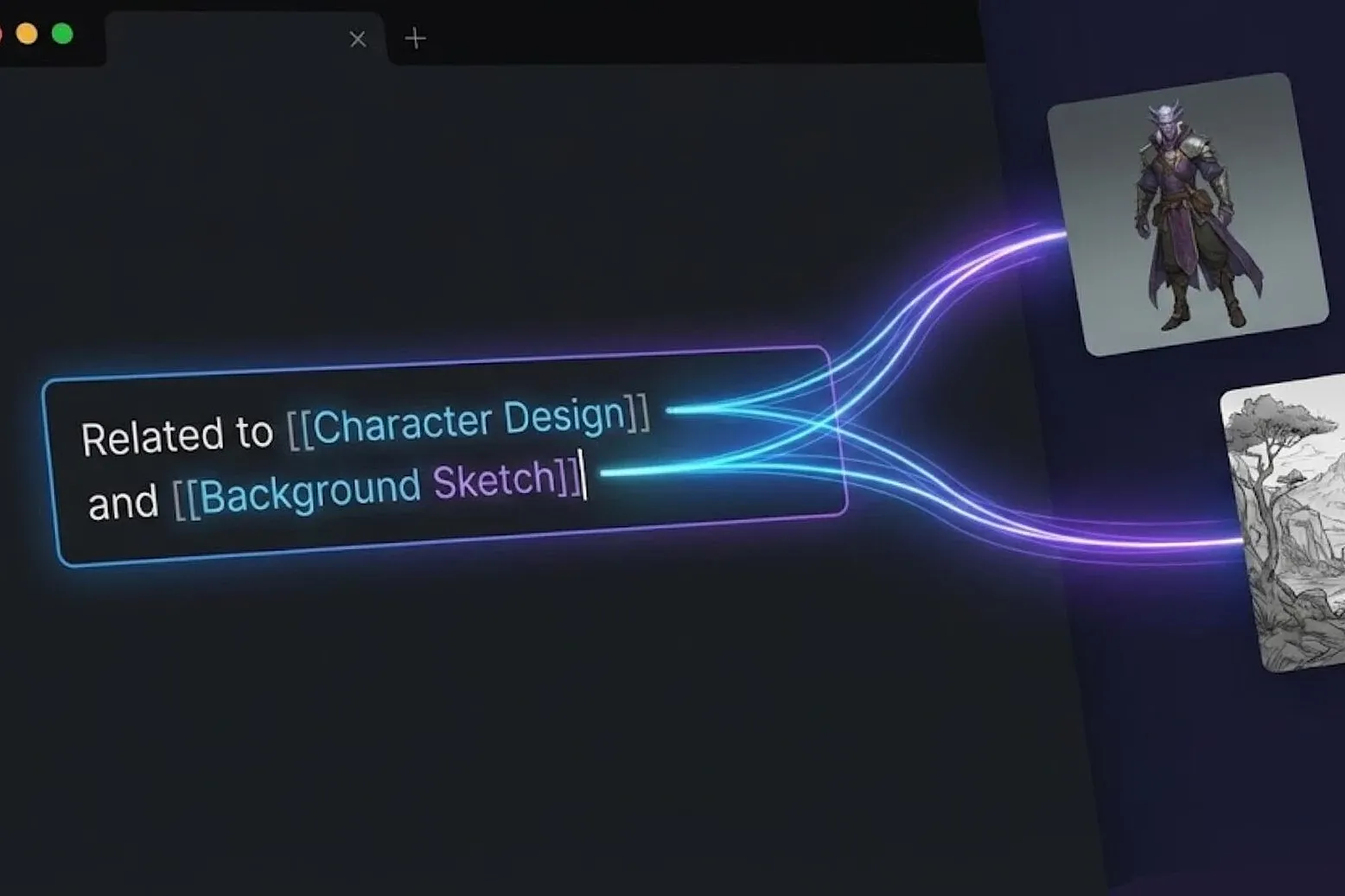 Eagle 素材庫知識圖譜工具，支援以註解建立雙向連結並快速檢視素材關係
