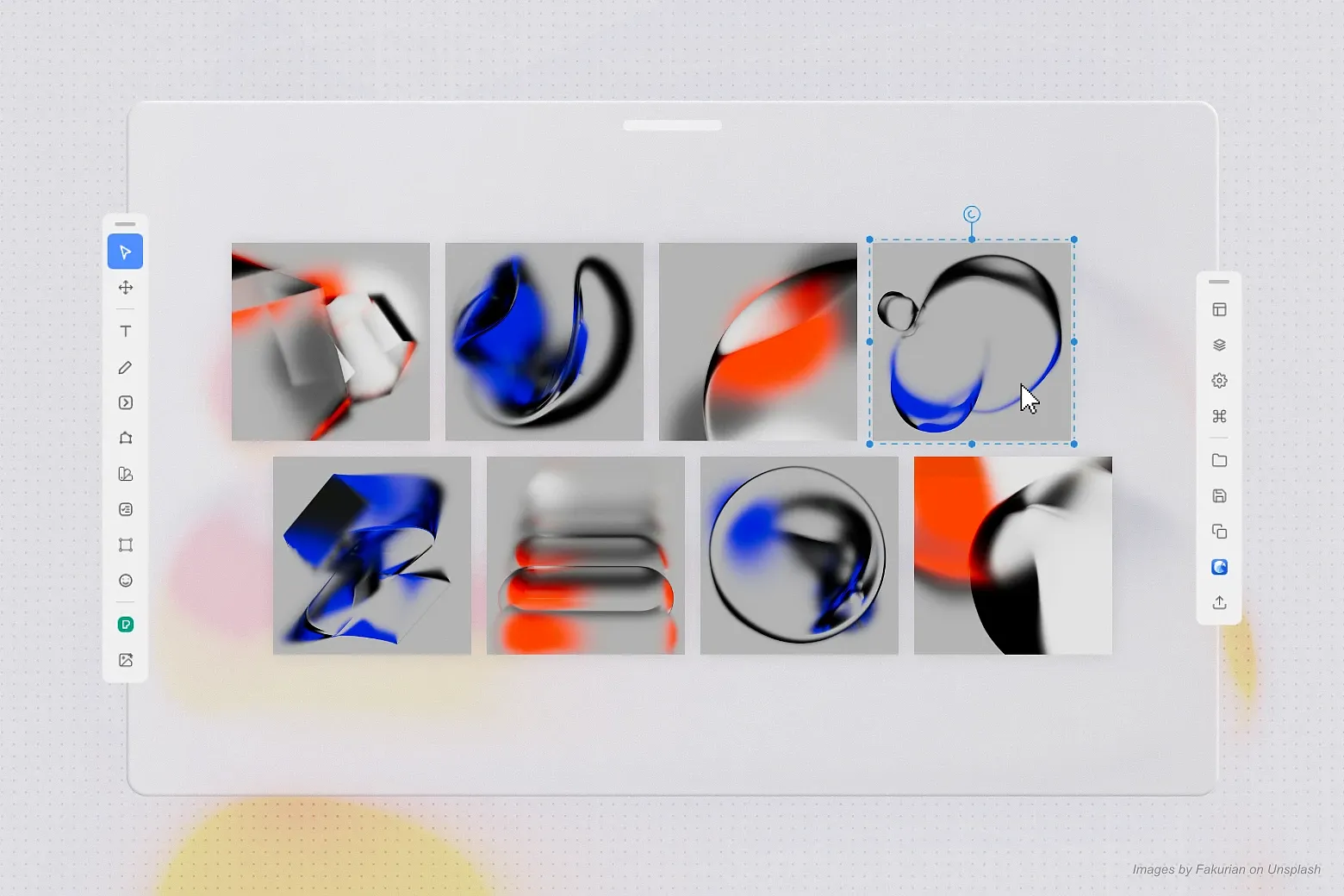 Create and organize visual boards directly in Eagle with media, notes, drawing tools, and structured layouts for moodboards, planning, and creative workflows.