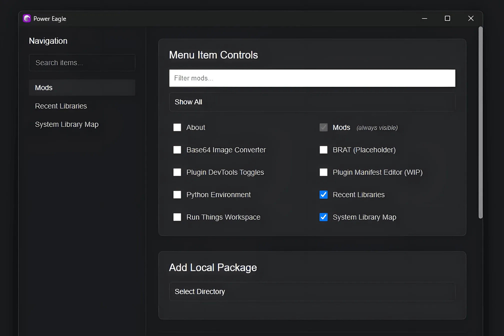 Power Eagle is an Eagle plugin inspired by PowerToys that adds a collection of power user and developer tools