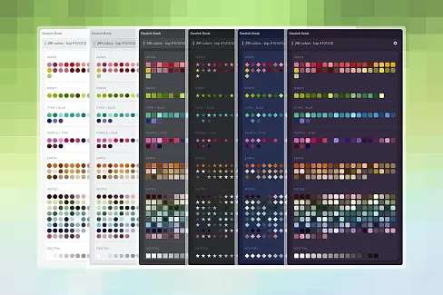 Swatch Book scans library images, extracts full color palettes, and displays them directly in Eagle's inspector panel with a persistent local cache.