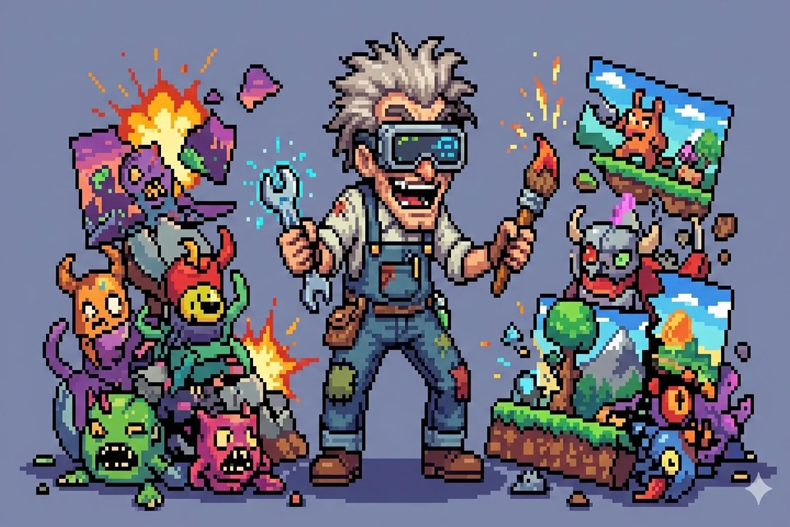 Repair AI-generated pixel art: remove color noise and snap pixels to a clean, limited palette.