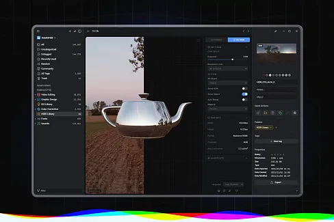 Visualize HDR and EXR environment maps directly in your Eagle library with real-time tone mapping and interactive 3D preview.