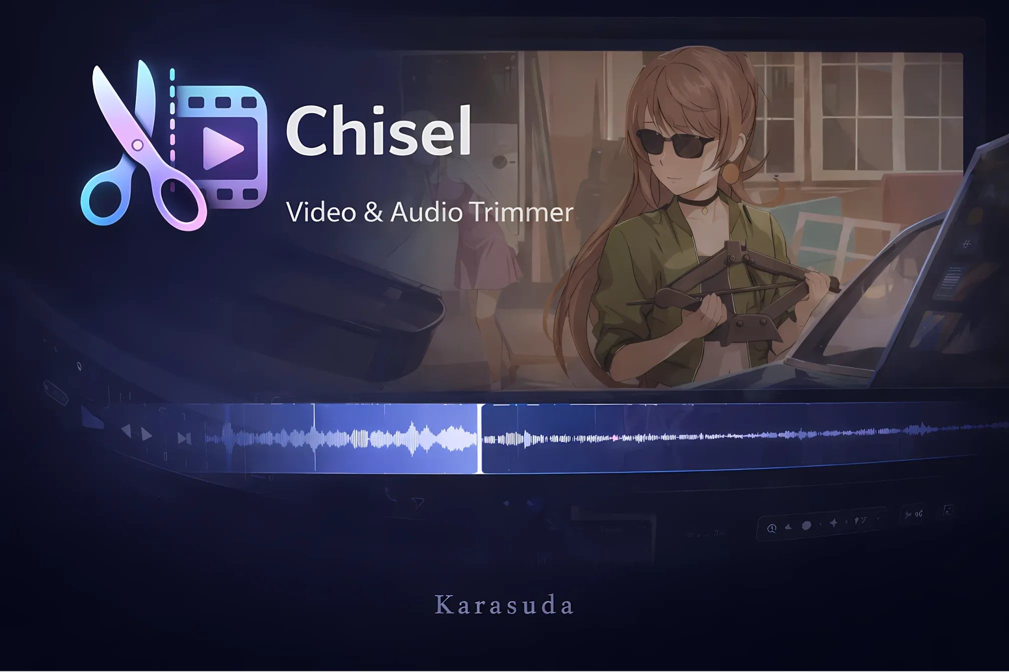 Trim and edit videos directly within Eagle. Select a video, set trim points, and save back to your library.