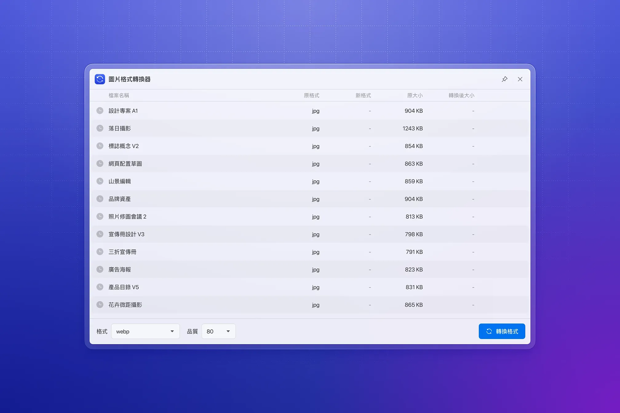 快速高效的圖片格式轉換工具