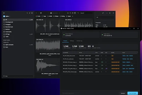 Automatically syncs your Splice samples into Eagle with full metadata | BPM, key, tags, pack info, and genre all auto tagged just as they were in splice!
