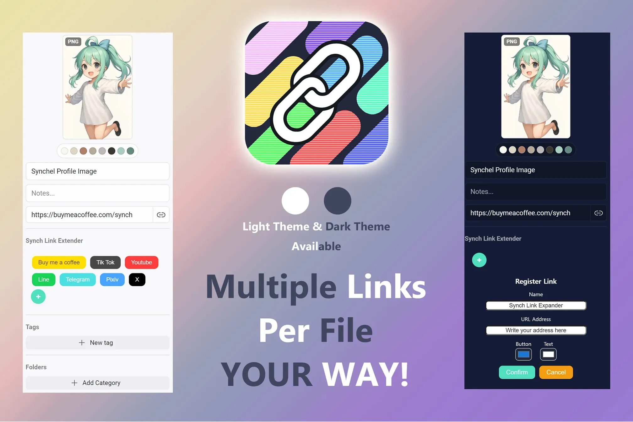 A simple but powerful, easy-to-use, intuitive Extension that can register multiple internet URL links or local directory links (folders and files) to Eagle files