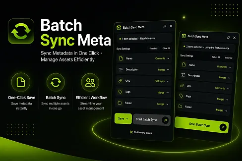 Batch sync file names, notes, URLs, tags, folders...