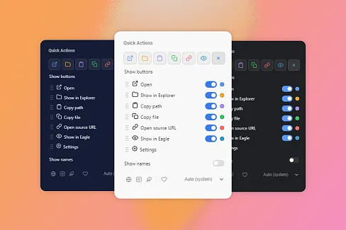 Quick Actions is a smart add-on that provides instant, easy-to-use buttons for managing files directly in your library with a single click.