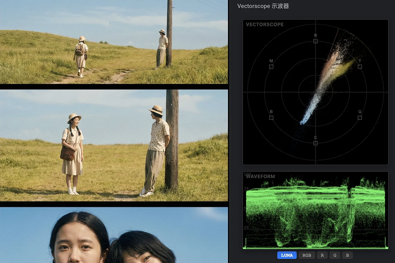 在 Eagle 中复刻达芬奇级色彩监视器，集成矢量示波器与 RGB 波形图，精准分析色彩与曝光。